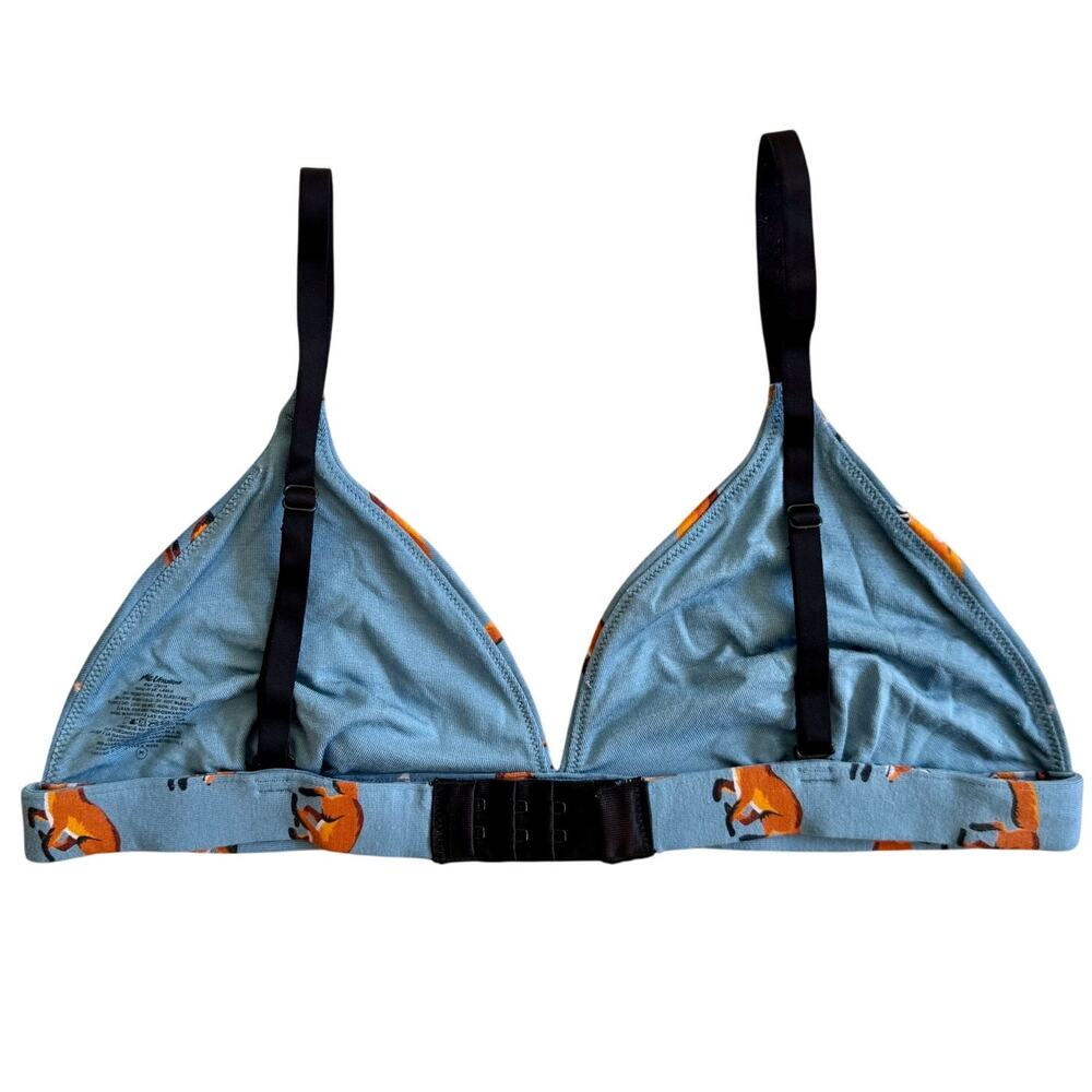 Me Undies Womens Size Medium Blue Orange Fox Bra - Picture 2 of 3